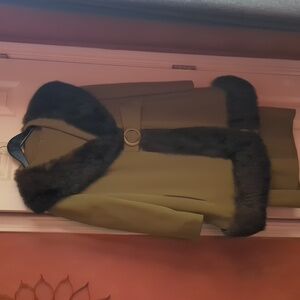 Vintage matching wool dress/coat women's medium